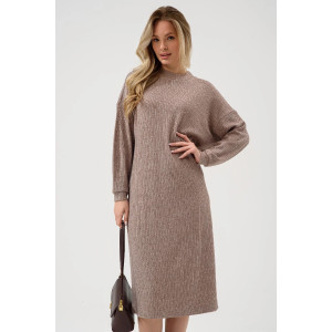 Платье женское "Ангора" 2432-Л лапша ангора (р-ры: 46-56) капучино
