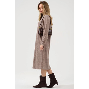 Платье женское "Ангора" 2432-Л лапша ангора (р-ры: 46-56) капучино