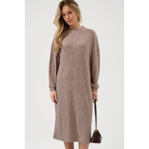 Платье женское "Ангора" 2432-Л лапша ангора (р-ры: 46-56) капучино