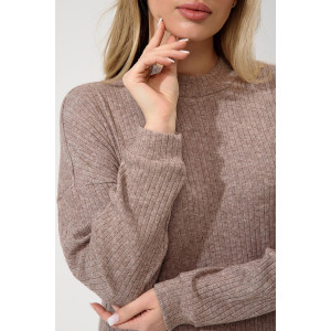 Платье женское "Ангора" 2432-Л лапша ангора (р-ры: 46-56) капучино