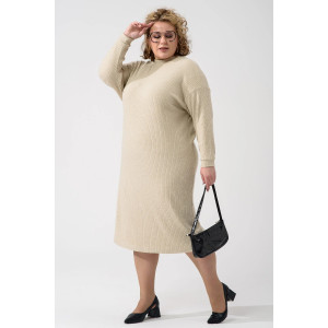 Платье женское "Ангора" 2432-Л лапша ангора (р-ры: 46-56) бежевый