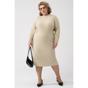 Платье женское "Ангора" 2432-Л лапша ангора (р-ры: 46-56) бежевый