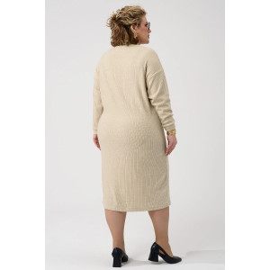 Платье женское "Ангора" 2432-Л лапша ангора (р-ры: 46-56) бежевый