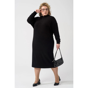 Платье женское "Ангора" 2432-Л лапша ангора (р-ры: 46-56) черный