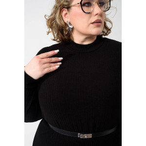 Платье женское "Ангора" 2432-Л лапша ангора (р-ры: 46-56) черный