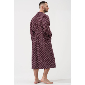 Халат мужской "Люкс" 2441-К кулирка (р-ры: 48-58) бордовый