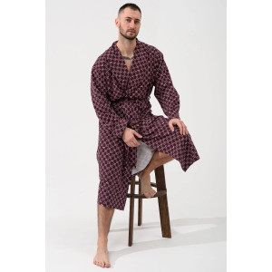 Халат мужской "Люкс" 2441-К кулирка (р-ры: 48-58) бордовый