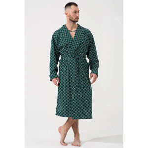 Халат мужской "Люкс" 2441-К кулирка (р-ры: 48-58) зеленый