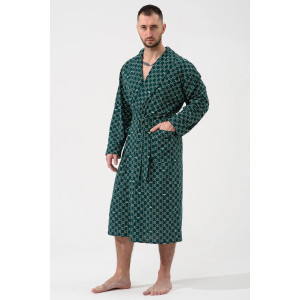 Халат мужской "Люкс" 2441-К кулирка (р-ры: 48-58) зеленый