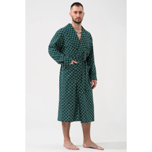 Халат мужской "Люкс" 2441-К кулирка (р-ры: 48-58) зеленый