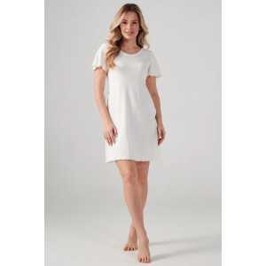 Сорочка женская "Ажур" 2419-Рн ажурная рибана (р-ры: 44-54) молочный