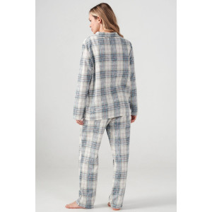 Пижама женская "Добрый вечер" 2163-Ф фланель (р-ры: 42-52) бирюзовый