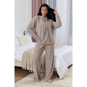 Костюм двойка женский 1979/1 махра (р-ры: 44-58) какао