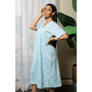 Сорочка женская 2/27 кулирка (р-ры: 48-62) голубой