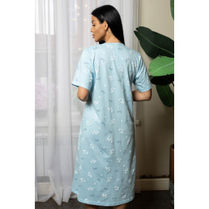 Сорочка женская 2/27 кулирка (р-ры: 48-62) голубой