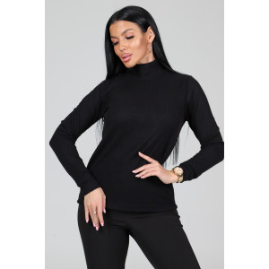 Водолазка женская ВА-2825 ангора лапша (р-ры: 46-60) черный