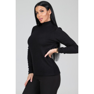 Водолазка женская ВА-2825 ангора лапша (р-ры: 46-60) черный