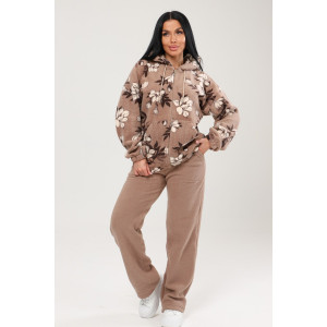 Костюм двойка женский КФл-2767 флис (р-ры: 46-60) беж