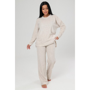 Костюм двойка женский КМ-2787 "Домашний" махра (р-ры: 46-60) беж