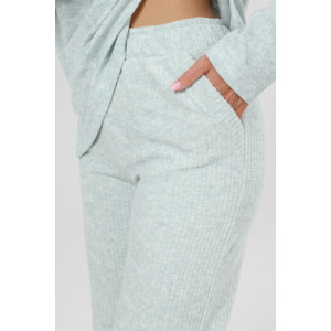 Костюм двойка женский КМ-2787 "Домашний" махра (р-ры: 46-60) ментол