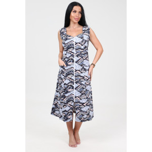 Сарафан женский СК-563 кулирка (р-ры: 48-62) мрамор корич.