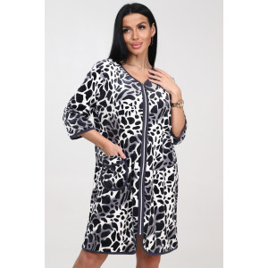 Халат женский "Молодежный" ХВ-2301 велюр (р-ры: 44-56) камушки