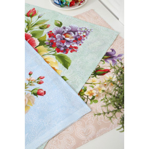 Набор кухонный из 3-х полотенец рогожка №32596