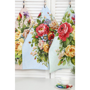 Набор кухонный из 3-х полотенец рогожка №32596