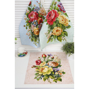 Набор кухонный из 3-х полотенец рогожка №32596