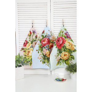 Набор кухонный из 3-х полотенец рогожка №32596