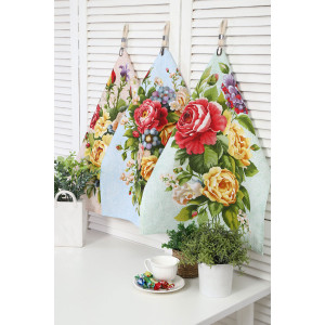 Набор кухонный из 3-х полотенец рогожка №32596