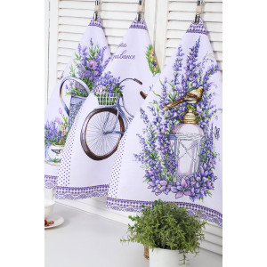 Набор кухонный из 3-х полотенец рогожка №32595