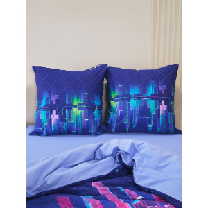 Постельное белье зима-лето поплин на резинке "Сити Найт"