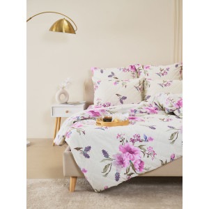 Постельное белье зима-лето поплин на резинке "Джина"