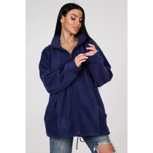 Толстовка женская "Макси" ТлФ-461 флис (р-ры: 62-72) т.син.