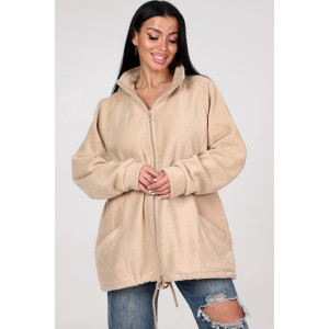 Толстовка женская "Макси" ТлФ-461 флис (р-ры: 62-72) бежевый