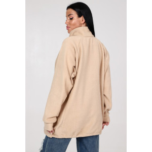 Толстовка женская "Макси" ТлФ-461 флис (р-ры: 62-72) бежевый