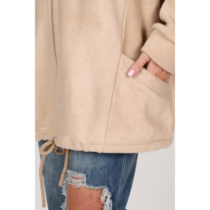 Толстовка женская "Макси" ТлФ-461 флис (р-ры: 62-72) бежевый