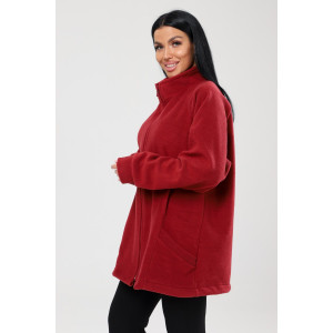 Толстовка женская "Макси" ТлФ-461 флис (р-ры: 62-72) бордо