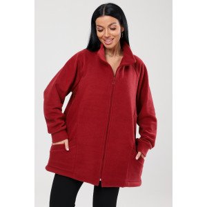 Толстовка женская "Макси" ТлФ-461 флис (р-ры: 62-72) бордо