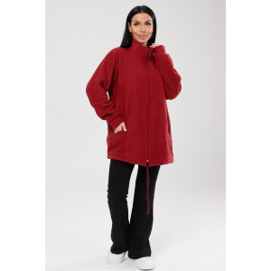 Толстовка женская "Макси" ТлФ-461 флис (р-ры: 62-72) бордо