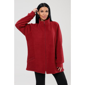 Толстовка женская "Макси" ТлФ-461 флис (р-ры: 62-72) бордо
