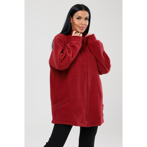 Толстовка женская "Макси" ТлФ-461 флис (р-ры: 62-72) бордо