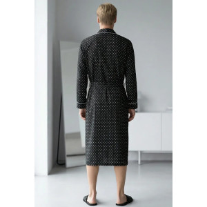 Халат мужской "Родриго" кулирка (р-ры: 48-62) черный