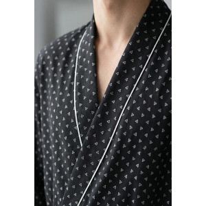 Халат мужской "Родриго" кулирка (р-ры: 48-62) черный