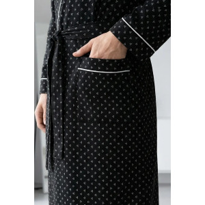 Халат мужской "Родриго" кулирка (р-ры: 48-62) черный