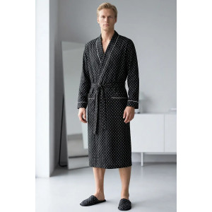 Халат мужской "Родриго" кулирка (р-ры: 48-62) черный