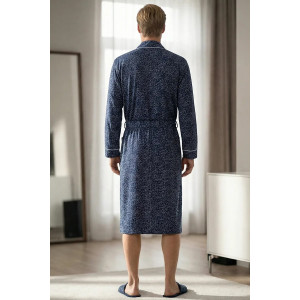 Халат мужской "Родриго" кулирка (р-ры: 48-62) синий