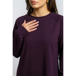 Платье женское "Кэт" футер 2-х нитка (р-ры: 44-54) баклажан