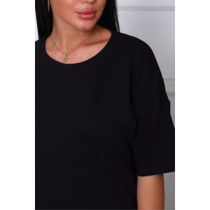 Костюм двойка женский КЖ-002 кулирка с лайкрой (р-ры: 42-66) черный